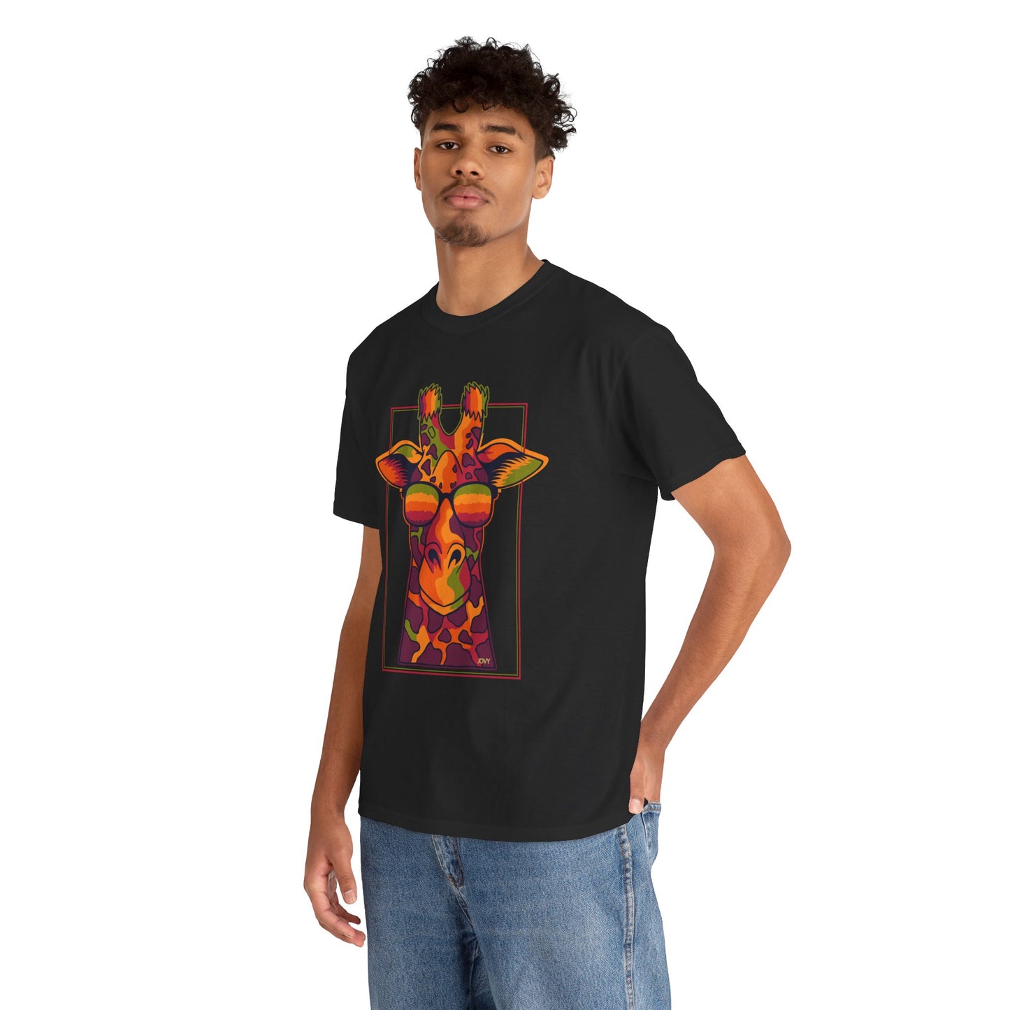Colorful Giraffe Tee – Unisex Fun T-Shirt