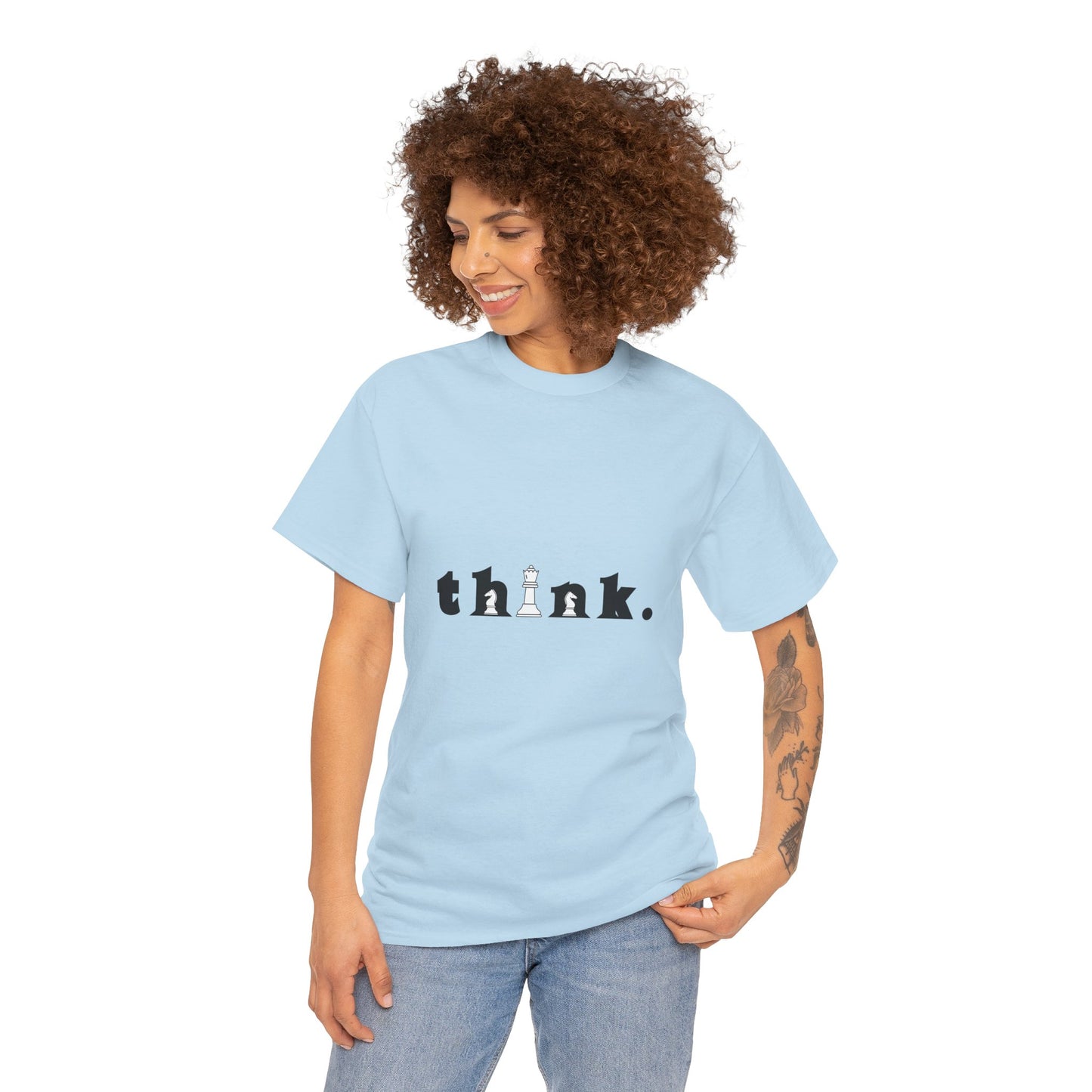 Think Unisex Cotton Tee – Inspirational Graphic