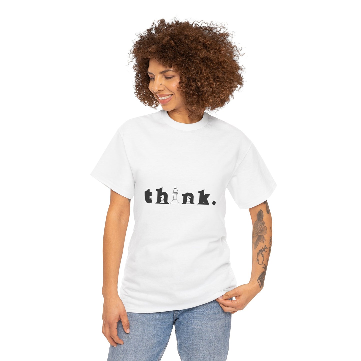 Think Unisex Cotton Tee – Inspirational Graphic