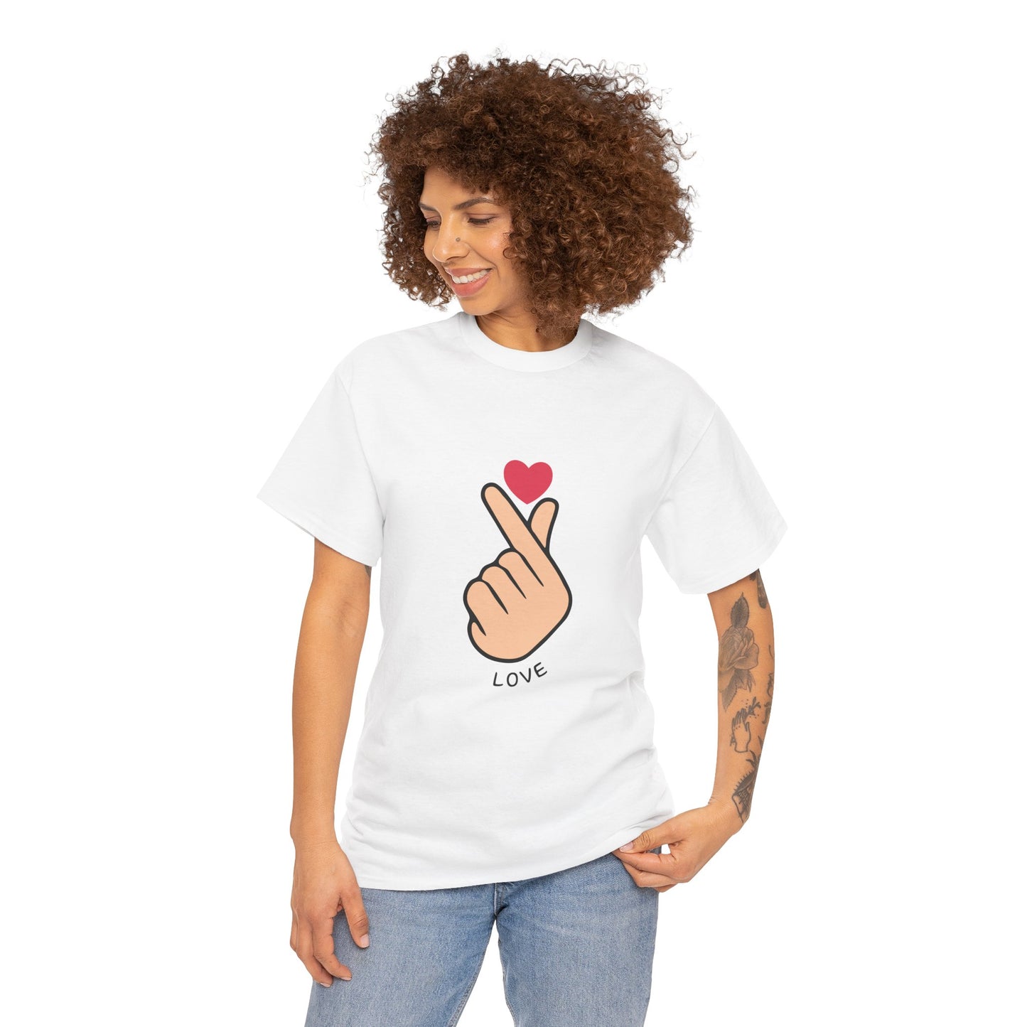 Cute Love Gesture Tee – Unisex Lifestyle Tee