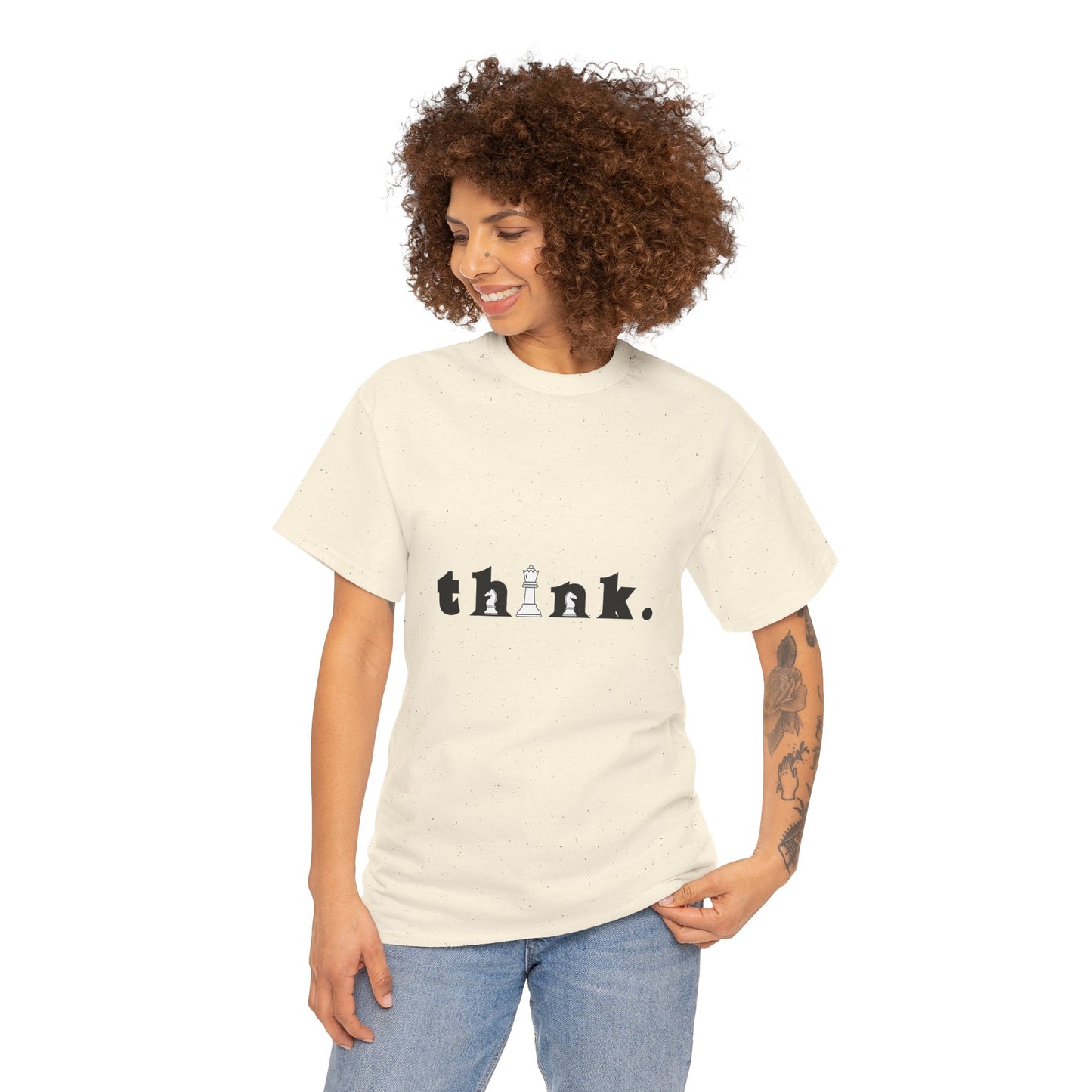 Think Unisex Cotton Tee – Inspirational Graphic