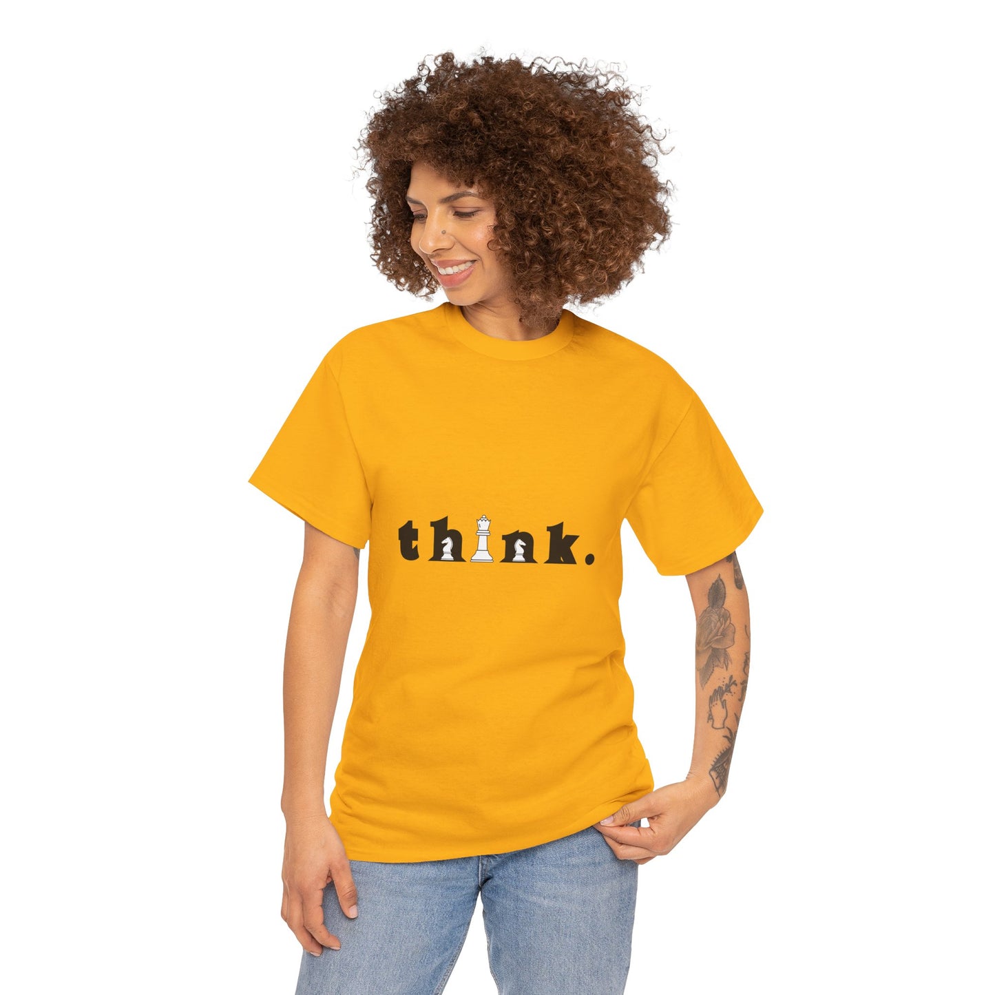 Think Unisex Cotton Tee – Inspirational Graphic