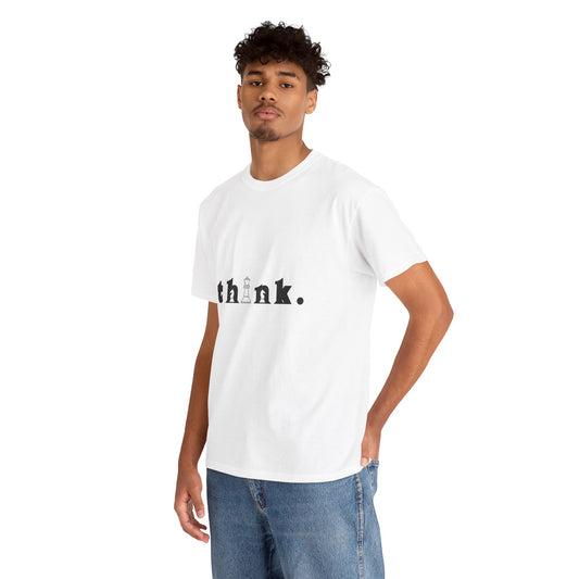 Think Unisex Cotton Tee – Inspirational Graphic