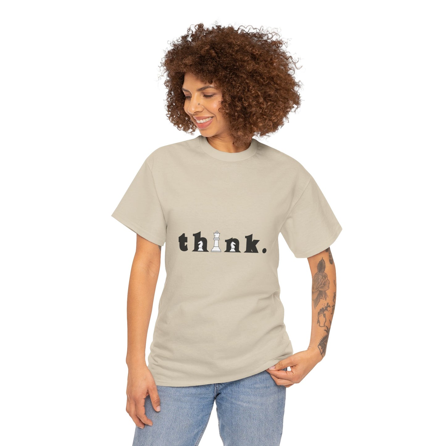 Think Unisex Cotton Tee – Inspirational Graphic