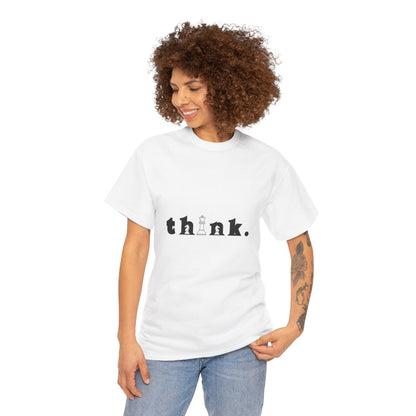 Think Unisex Cotton Tee – Inspirational Graphic